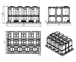 Кассета ЭкоПром ST 8000 л (4х2000) (Черный) 4